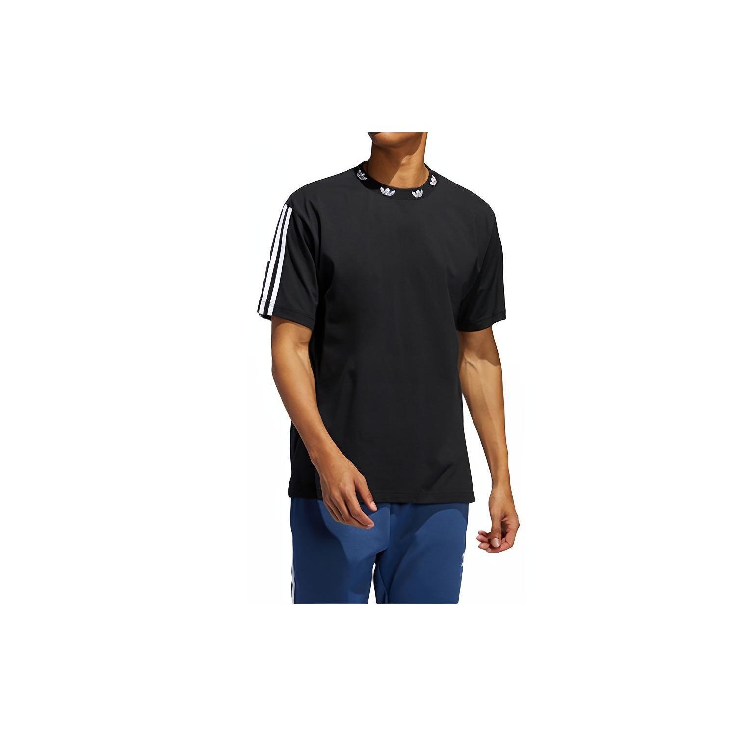 adidas originals Trefoil Collar Logo Short Sleeve Black Men s FM1577 XS