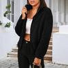 Women's Fashion Winter Warm Comfortable Windbreakers Lady Long Sleeve Lapel Fleece Plush Jacket Coat