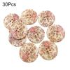 30Pcs Vintage Flower Wooden Round Buttons 4 Holes for DIY Sewing Crafts Decor