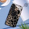 Leopard Print Pattern Glass Phone Case Suitable for Samsung Galaxy S26 S25 S24 S23 S22 S21 S20FE/Ultra/Plus Anti Drop Back Cover