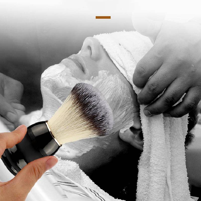 Mens Shaving Brush With Wooden Handle For Beard Grooming And Facial Cleansing