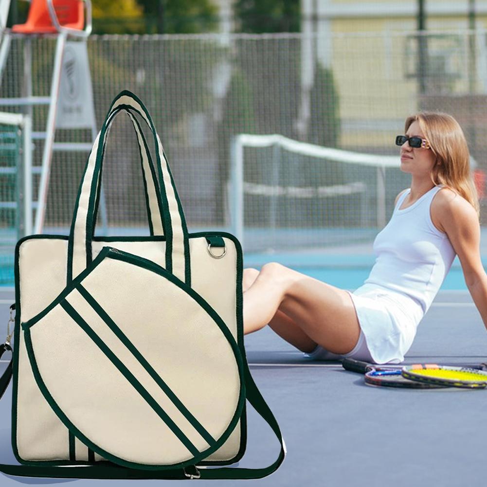 Borsa da Tennis Tote Grande Borsa da Tennis Borsa Sportiva a Mano Borsa da Pickleball Borsa a Spalla per Racchette da Tennis per Uomo e Donna