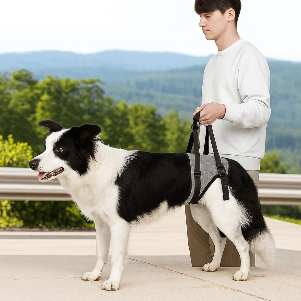 Adjustable Dog Lift Harness Comfortable Hind Leg Support Straps Dog Back Leg Sling  Joint Injuries