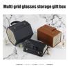 Mehrfachschlitz Sonnenbrillen Organizer Faltbare Brillen Schmuck Aufbewahrungsbox Tragbares PU Leder Brillenetui zur Aufbewahrung