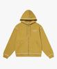 Goalstudio Stitched Big Logo Zip-Up Hoodie-Mustard
