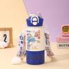 OLOEY 500ml Cute Stainless Steel Insulated Straw Water Bottle