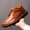 High Quality Leather Men Boots Fashion Zipper Shoes Male Cow Leather Man Ankle Boots