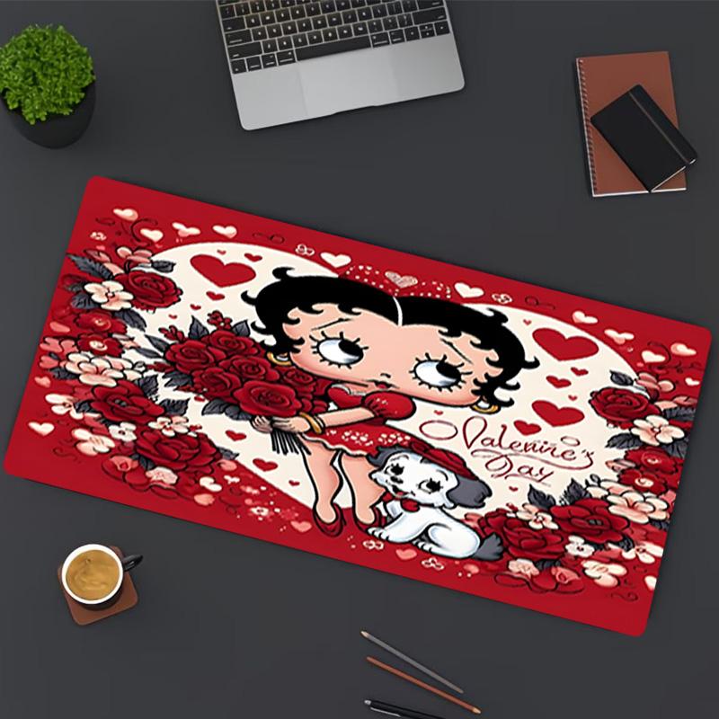 Betty Boop Print Mouse Pad, for Keyboard Pad Laptop PC Mat for Office Home Use, Desk Decor, Perfect Birthday Gift for Gamers