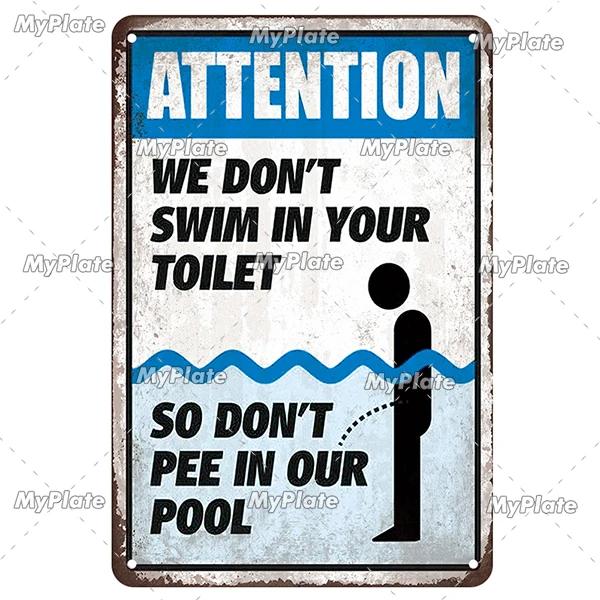 [MaPalte] Vintage Warnung Haie Metallschild Blechschild Dekoration Plakette Heim Wanddeko Barschild Heimdeko Poster Dropshipping