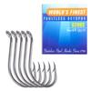 FTK Silver 50 Pieces 1 Piece Set Toy Hook Japanese Fish Hook Isny Barb Hook Bait Holder Fly Fishing Tackle AD Pointed Ring Carp Hook GAC