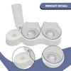 Double Cat Bowls Pet Feeder 15°tilted,with Automatic Water Bottle,Pet Food Bowl,Raised