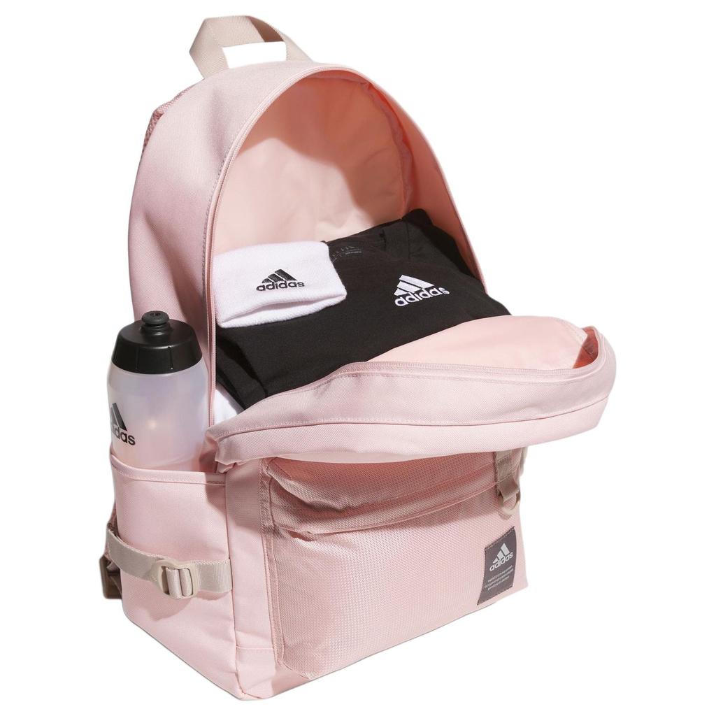 Adidas Fashion Casual Versatile Recycled Polyester Backpack Unisex Backpack Sand Pink JF1197