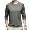 Herren Eis-Seide Langarm Fitness-T-Shirt - Frühling/Sommer, Dünn, Elastisch, Outdoor-Sportarten, Business-Stil