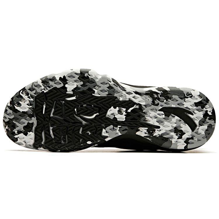 Anta Shock Absorbing Wear Resistant Non Slip Mid Top Basketball Shoes Men Sneakers Black White Gray 112141148R-1