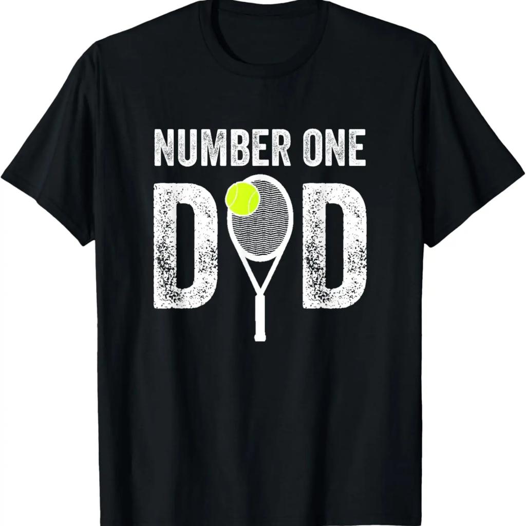 Tennis Dad Number One Daddy with Tennis Sayings Fathers Day T-Shirt