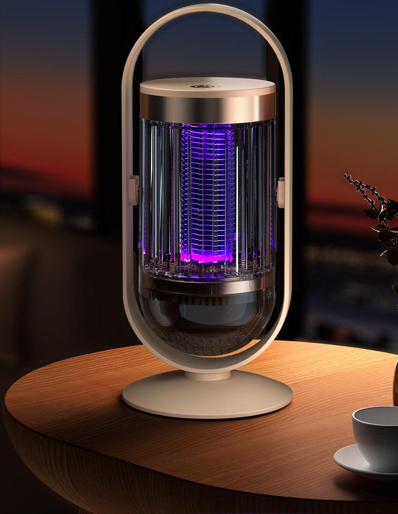 Rechargeable USB Mosquito Repellent Lamp with Purple Light and Electric Shock