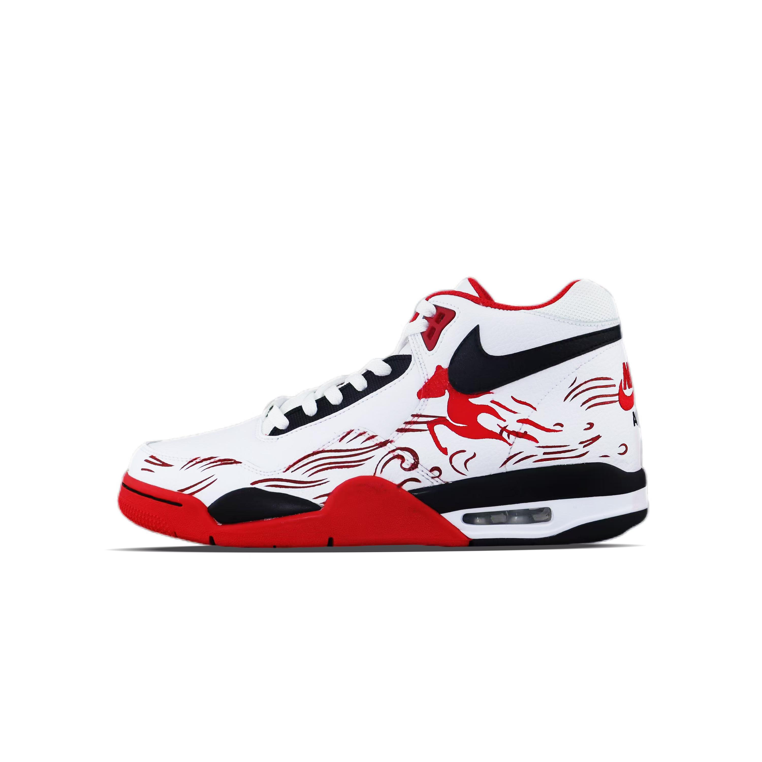 

Nike Flight Legacy Abrasion Resistant Mid top Vintage Basketball Shoes Unisex Red BQ4212-100(Team840-1) 39