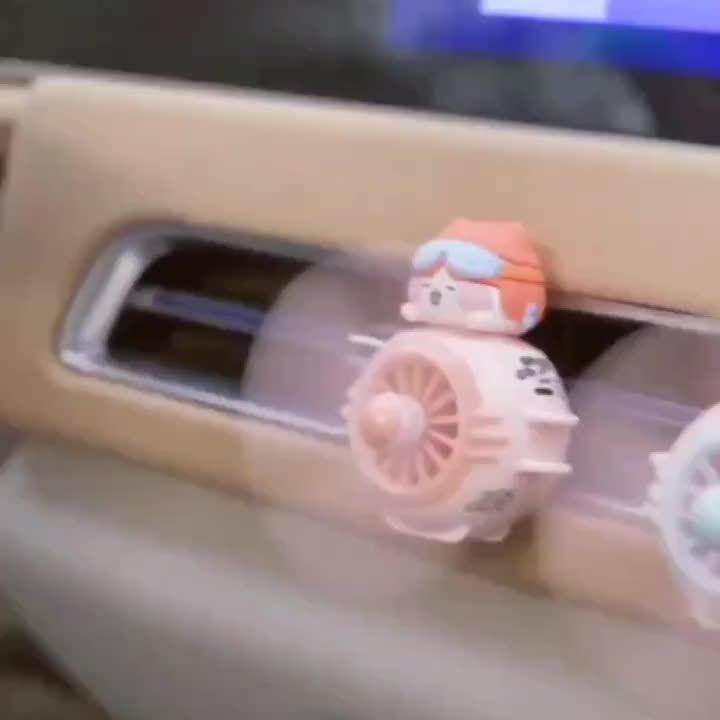 Deodorante per auto a forma di anatra pilota, diffusore per auto, elica rotante, ventilatore per presa d'aria per auto, decorazione creativa per profumo per auto, per presa d'aria per auto