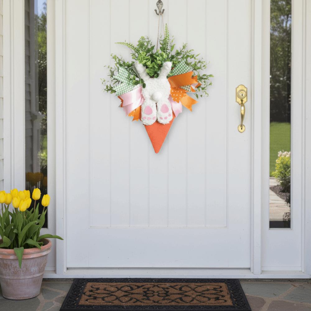 Artificial Material Easter Wreath Decorative Style Bunny Decoration  Outdoor Decoration