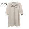 Men's Zipper Lapel T-shirt Solid Color Short Sleeves Casual T-Shirt Loose Fit Summer Tee Shirt for Golfing Streetwear Beach Travel