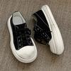 New niche big head couple shoes platform sole light casual old retro breathable canvas shoes board shoes
