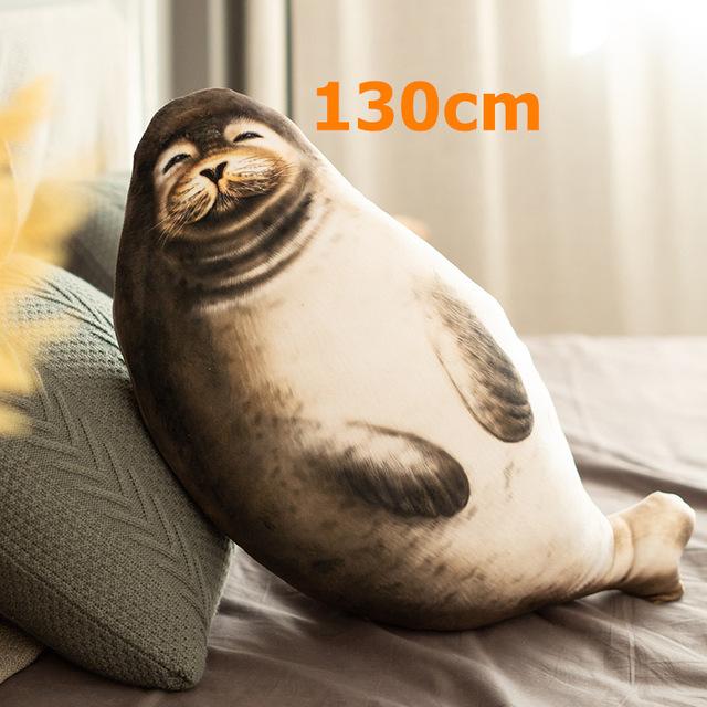 45-130CM Grande Peluche Douce Lion Mignonne Animal Monde Marin Phoque Peluche Poupée Remplie Oreiller de Sommeil Bébé Cadeau Enfants Filles Décoration Maison