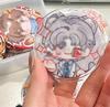 [LUYING] Round Clear Clip Covers for Badge Storage, 20-Pack, Compatible with 58mm Badges, Transparent Round Shape, Perfect for Collecting,