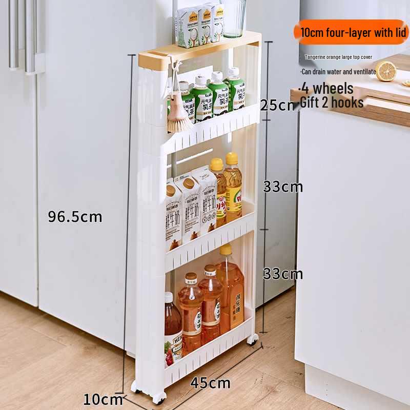 Ultra-Slim Gap Storage Rack for Kitchen, Bathroom, Fridge, Wall Corner, Bedside, and Living Room.