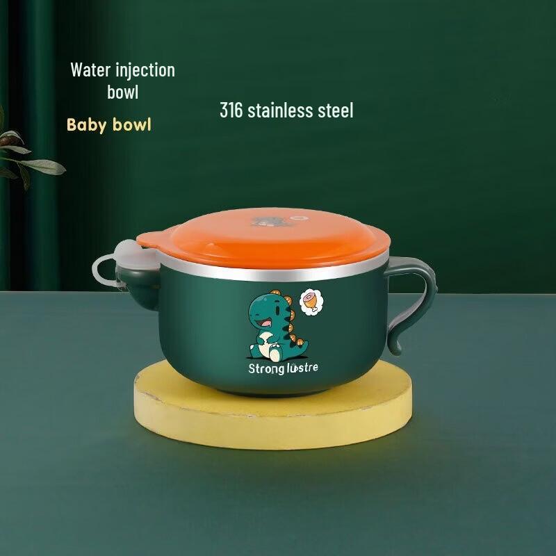 UOTO Stainless Steel Insulated Baby Bowl with Lid