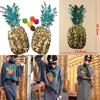 2Pcs Sequined Pineapple Embroidery Iron On Patch Badge Cute Sequins Pineapple Patch Clothes DIY