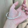 Chinese Style Retro Delicate Bangles For Women Girls Simple Opening Adjustable Bracelets Jewelry Accessories Birthday Gifts