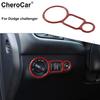 Headlight Switch Trim Sticker for Dodge Challenger 15+ & Charger 10+ Red Carbon