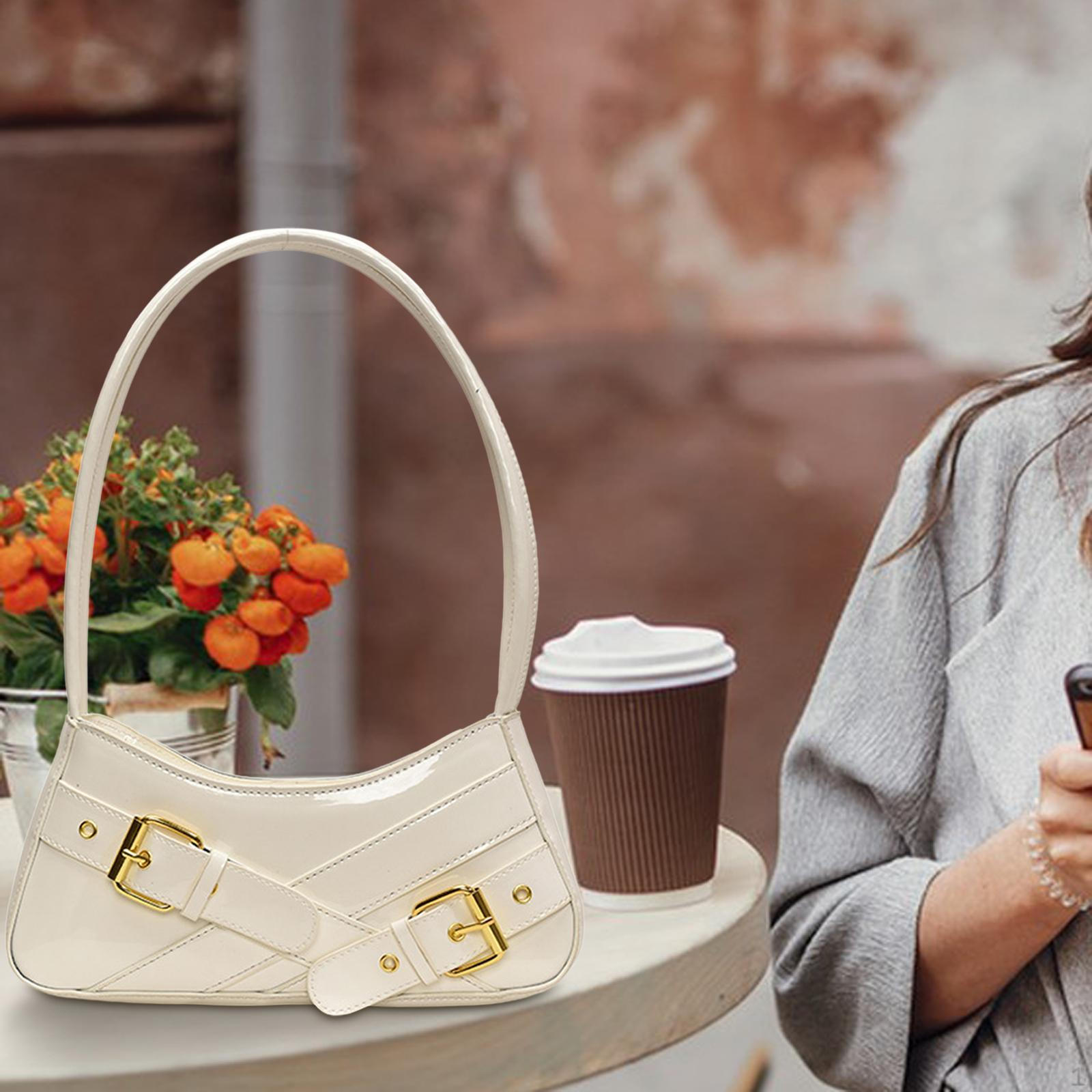 

Женская сумка через плечо Повседневная PU кожаная сумочка для свиданий, поездок на работу, шопинга белый