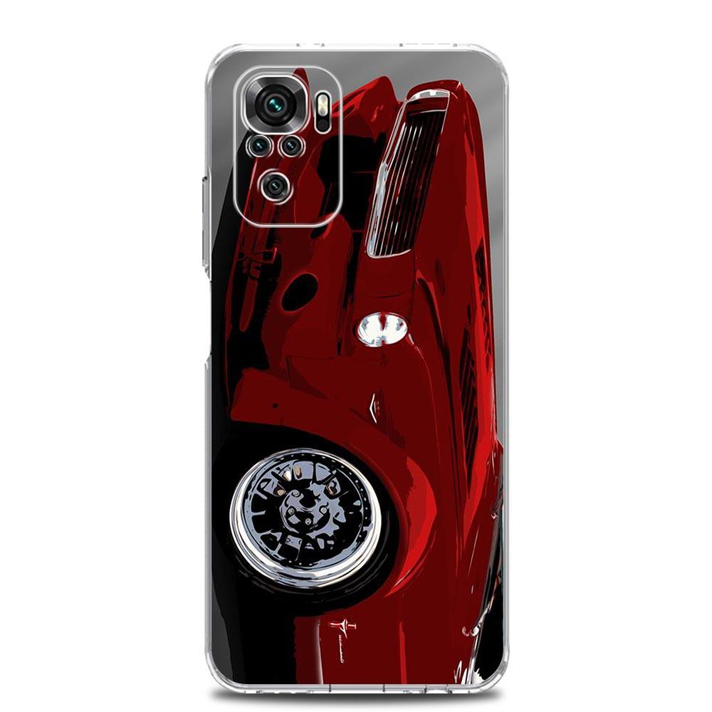 Square Clear Phone Case For Xiaomi Redmi Note 12 11 9S 9 8 10 Pro+ 7 8T 9C 9A 8A K40 Gaming Cover JDM Sports Car Lamp Aircraft
