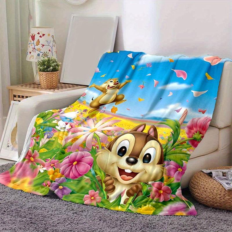 

1pc, Disney Chip & Dale Throw Blanket Soft & Cozy Coverlet for Bed, Couch, Car, Travel, Camping 80cmx120cm