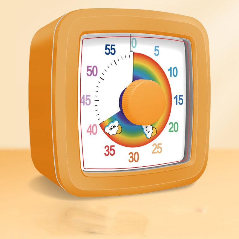 Square Student Timer Learning Reminder Alarm Clock Time Management Desktop Rainbow Countdown Portable Timer