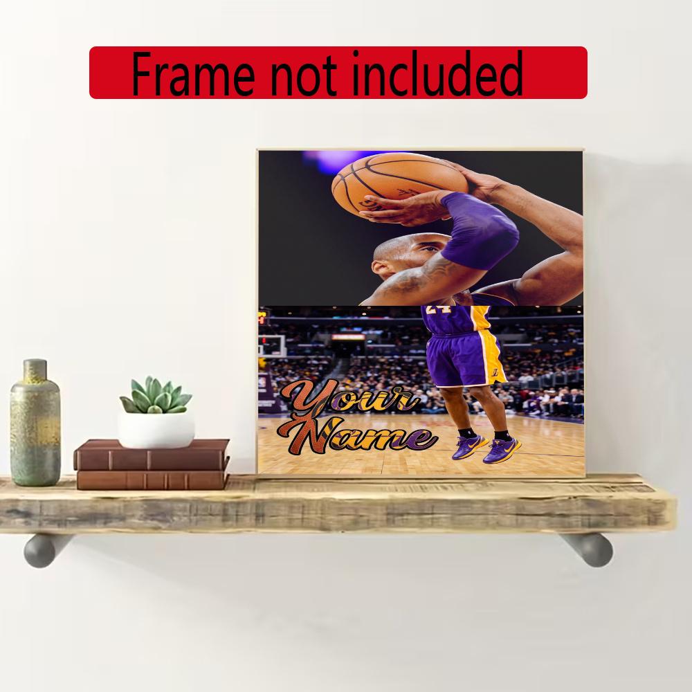 Kobe Personalized Name Round Diamond Painting Kit Diamond Embroidery Painting Rhinestones Mosaic Frameless Handwork Decoration Arts