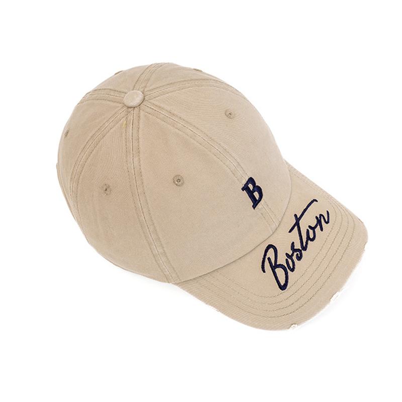 Bestickte Buchstaben Baseballkappe Herren Damen Softtop-Kappe Großer Kopf Partnerhut