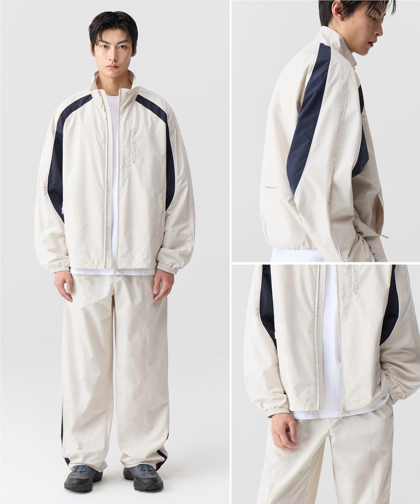 Code Graphy [Color Block Ver.] Color Block Tech String Pants_Cream