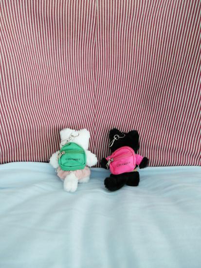 Choose 1 of 2 Kojimoji custom cat keyring backpacks, a popular phrase in Korea