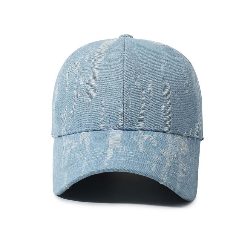 Washed Denim Baseball Cap Men'S Retro Retro Checkerboard Cap Hip Hop Trend Hat