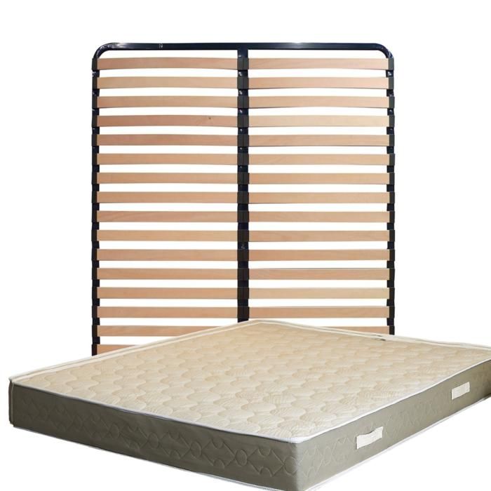 Matelas Latex Très Ferme 140x190 cm - Soutien Très Ferme - Tissu 100% Coton