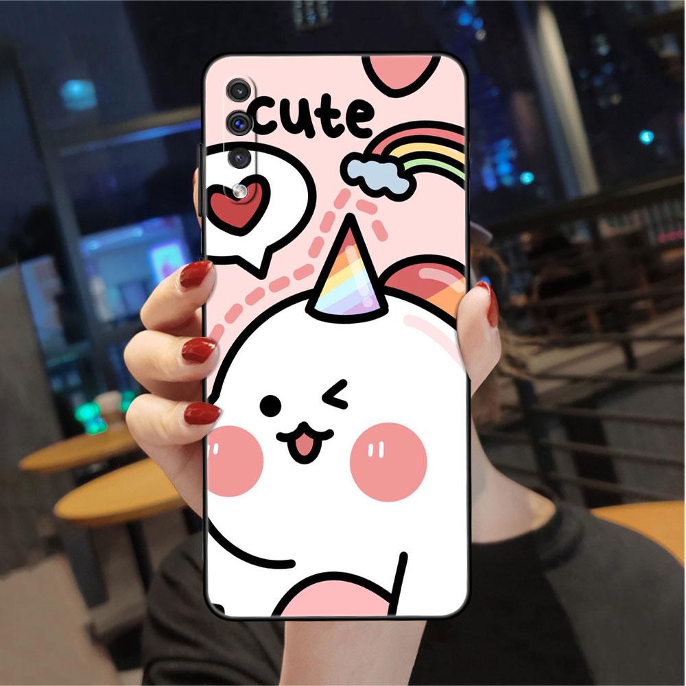 Dinosaur Cartoon Case For Samsung Galaxy A50 A70 M52 A30 A20s A20e A10 A40 A10s M51 M31 M30s M13 5G Black Phone Cover