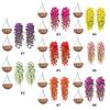 2/4Pcs UV-Resistant Artificial Flowers Morning Glory Eucalyptus Hanging Flower Plants Wedding Home Outdoor Garden Decoration