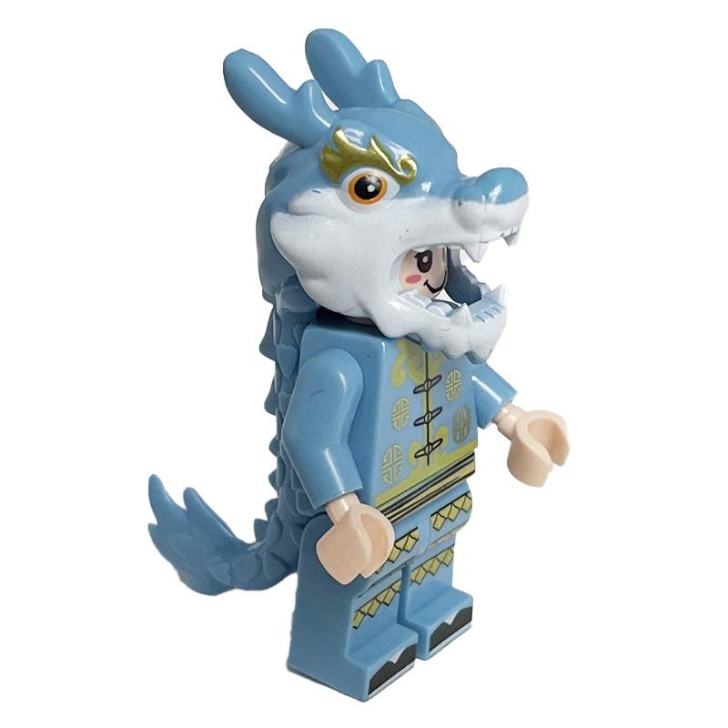Dragon And Lion Doll Guochao Assembled Toy Children'S Building Block