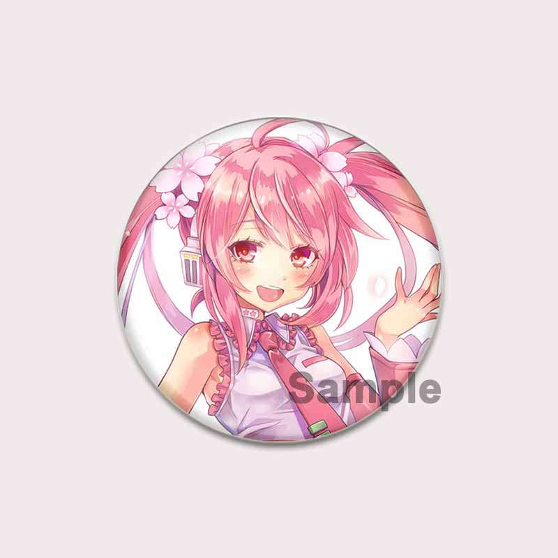 

32/44/58 мм музыкальная игра розовая брошь Мику булавки мультяшный косплей значок для рюкзака шляпа декор ювелирные изделия аксессуар ручной работы пуговица булавка подарки 32mm