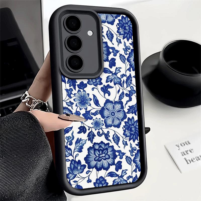 Phone Case for Samsung Galaxy S26 S25 Ultra S24 FE Blue And White Porcelain Pattern Shell S23 Plus S22 + S21 S20 5G Soft Silicon