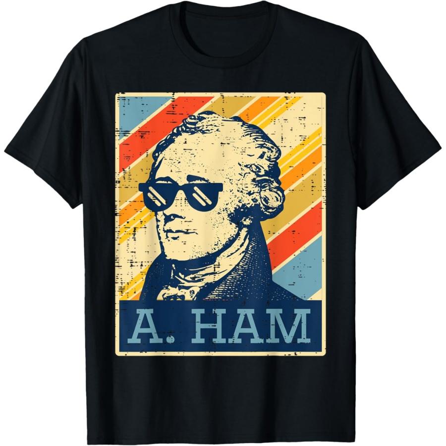 A Ham Alexander Hamilton Retro Funny Saying Men Women Kids T-Shirt(1) XXXXXL чёрный