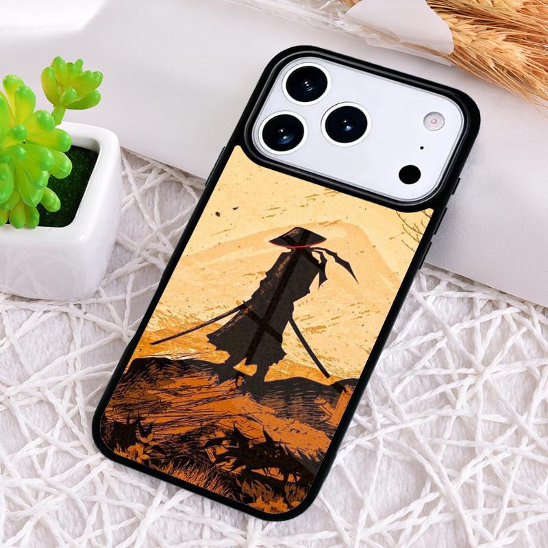 Samurai Japan Art Shockproof Phone Case for iPhone 17 Air 16e 15 11 12 14 13 Pro Max Cover Coque