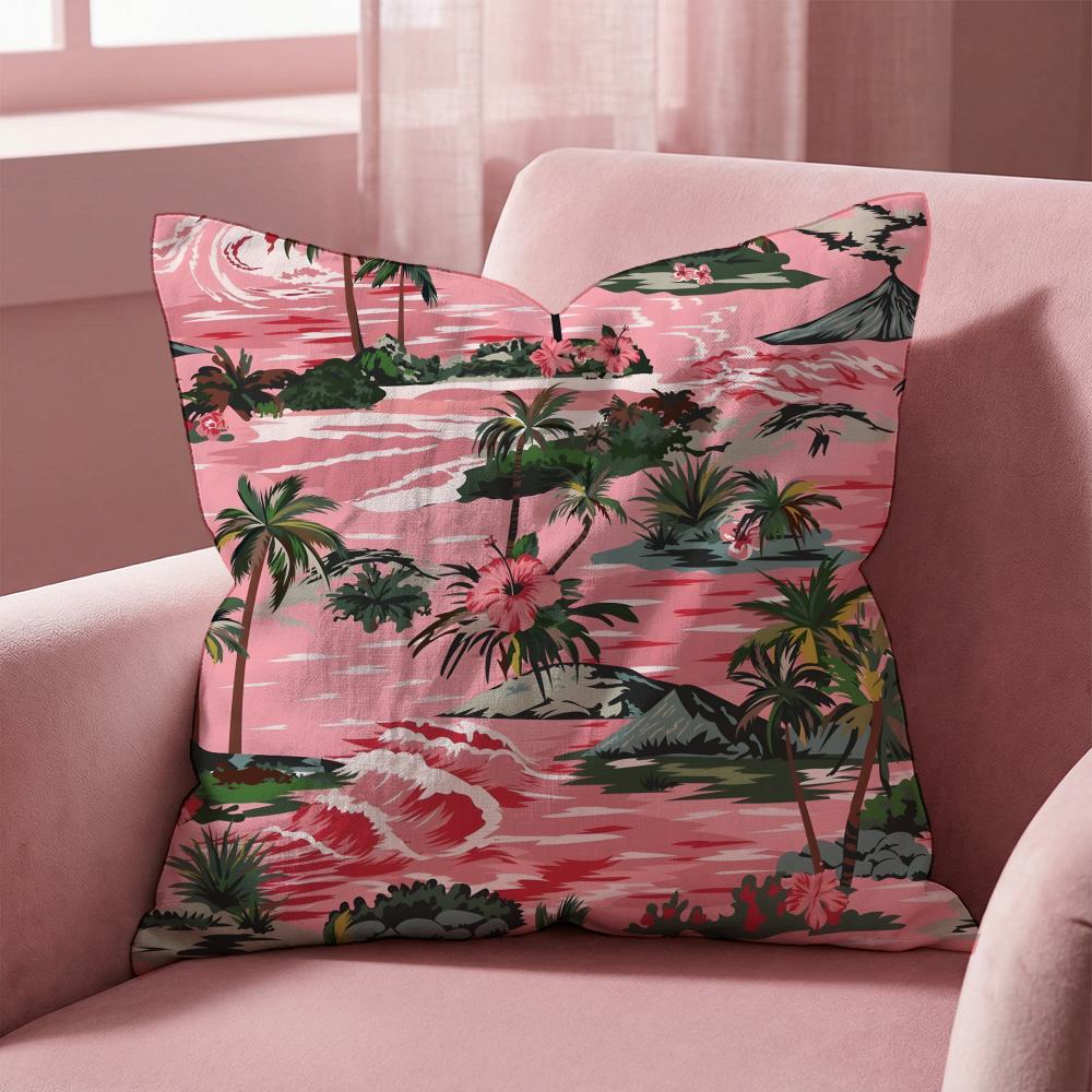 Tropical Fruit Texture Cushion Cover MultiScene Pillow Cover for Home Car Reversible Soft Durable for Daily Use